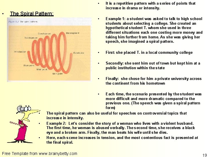  • • It is a repetitive pattern with a series of points that