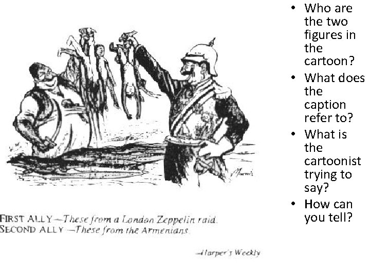 • Who are the two figures in the cartoon? • What does the • Who are the two figures in the cartoon? • What does the