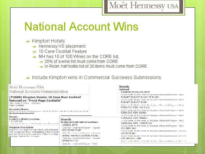 National Account Wins Kimpton Hotels Hennessy VS placement 10 Cane Cocktail Feature MH has