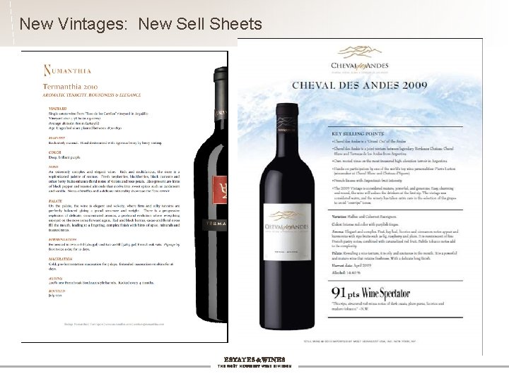 New Vintages: New Sell Sheets 