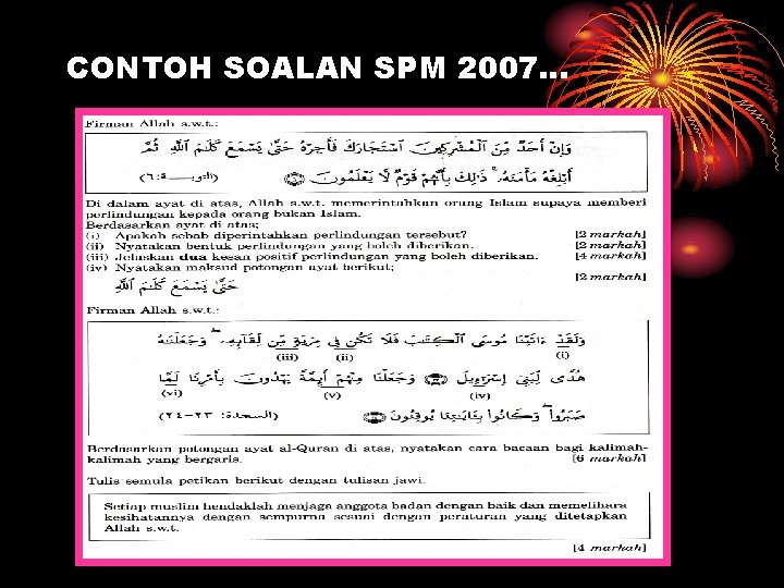 CONTOH SOALAN SPM 2007… 