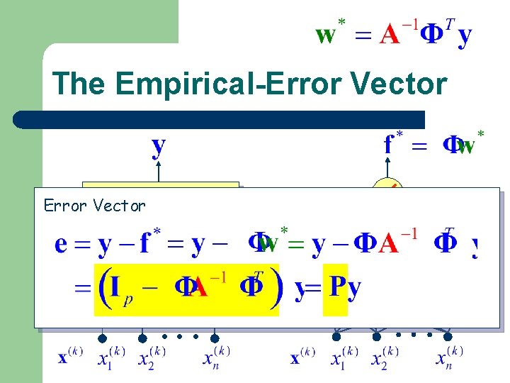 The Empirical-Error Vector Unknown Function 