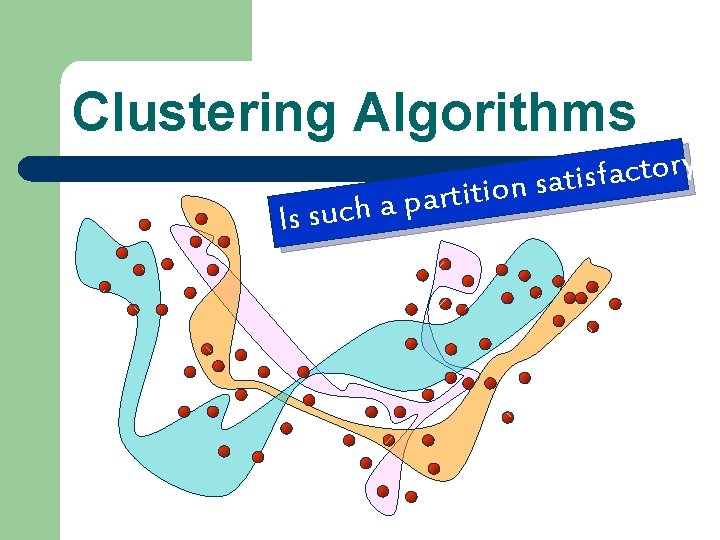 Clustering Algorithms p a h c u s Is ? y r o t