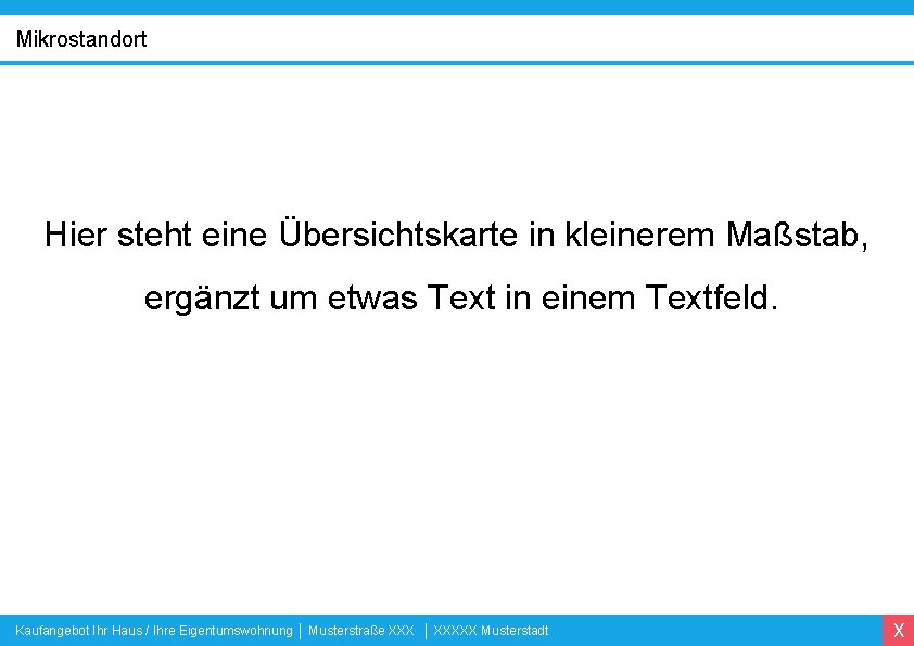 Mikrostandort Hier steht eine Übersichtskarte in kleinerem Maßstab, ergänzt um etwas Text in einem