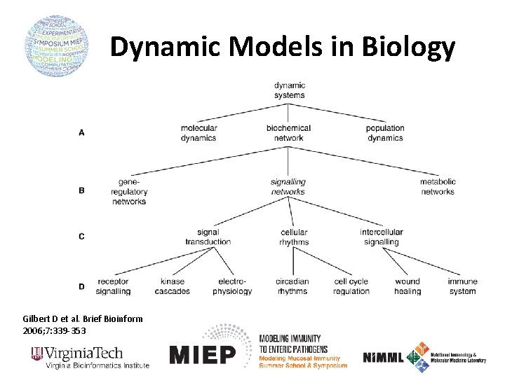 Dynamic Models in Biology Gilbert D et al. Brief Bioinform 2006; 7: 339 -353