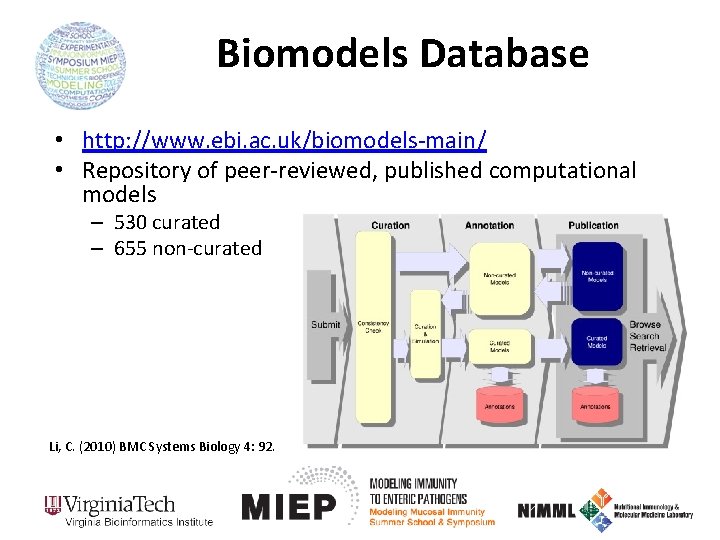 Biomodels Database • http: //www. ebi. ac. uk/biomodels-main/ • Repository of peer-reviewed, published computational