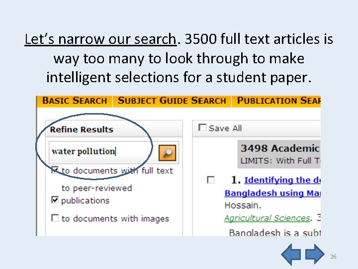 Let’s narrow our search. 3500 full text articles is way too many to look