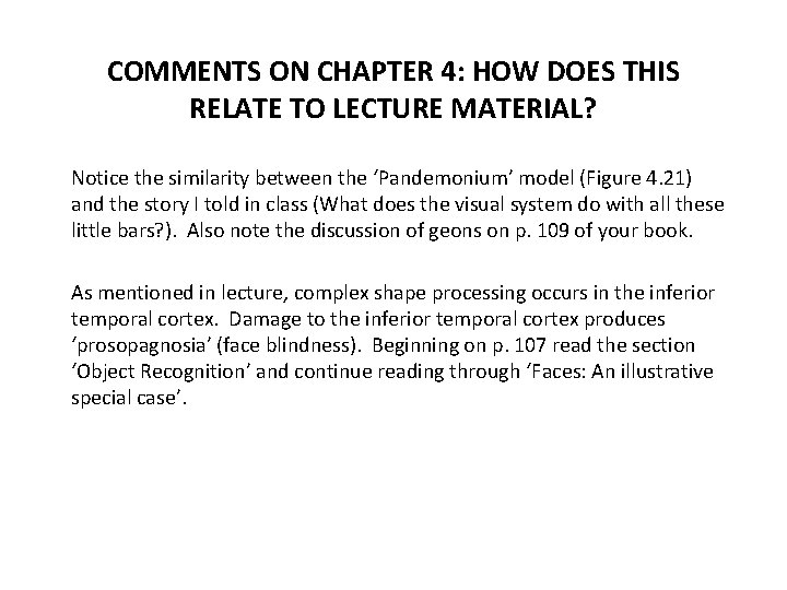 COMMENTS ON CHAPTER 4: HOW DOES THIS RELATE TO LECTURE MATERIAL? Notice the similarity