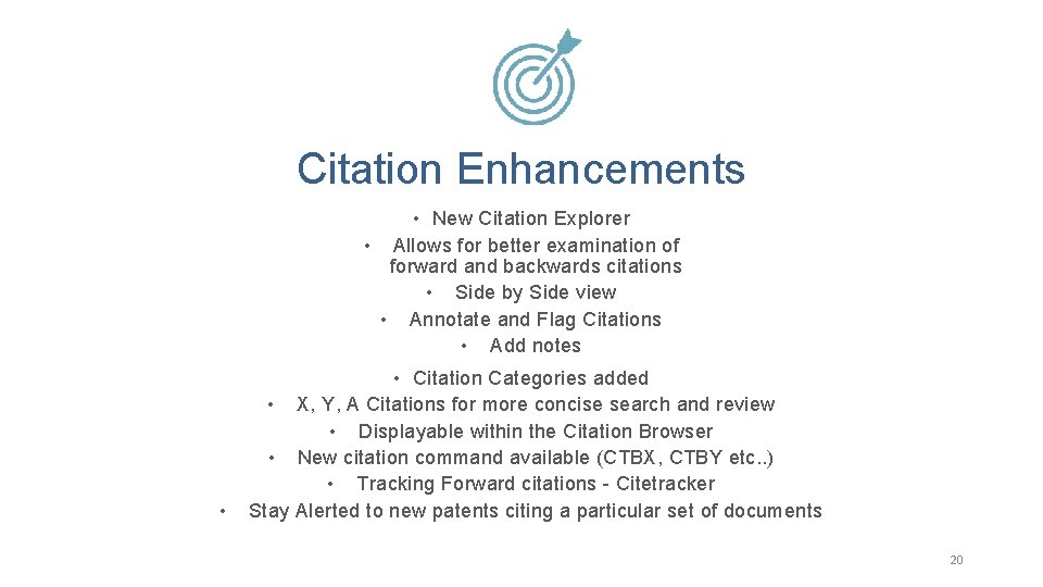 Citation Enhancements • New Citation Explorer • Allows for better examination of forward and