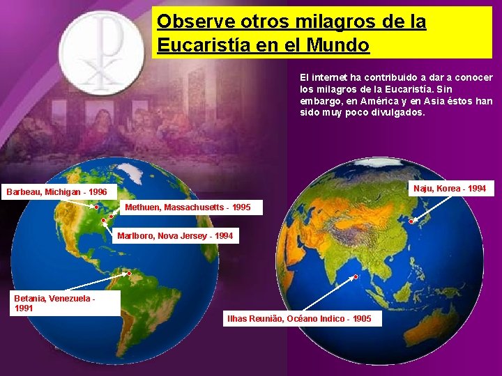Observe otros milagros de la Eucaristía en el Mundo El internet ha contribuido a