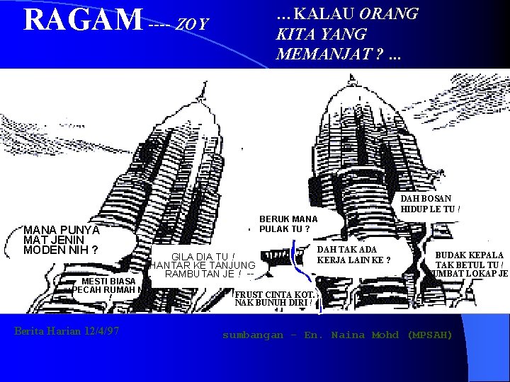 RAGAM ---- ZOY …KALAU ORANG KITA YANG MEMANJAT ? . . . DAH BOSAN