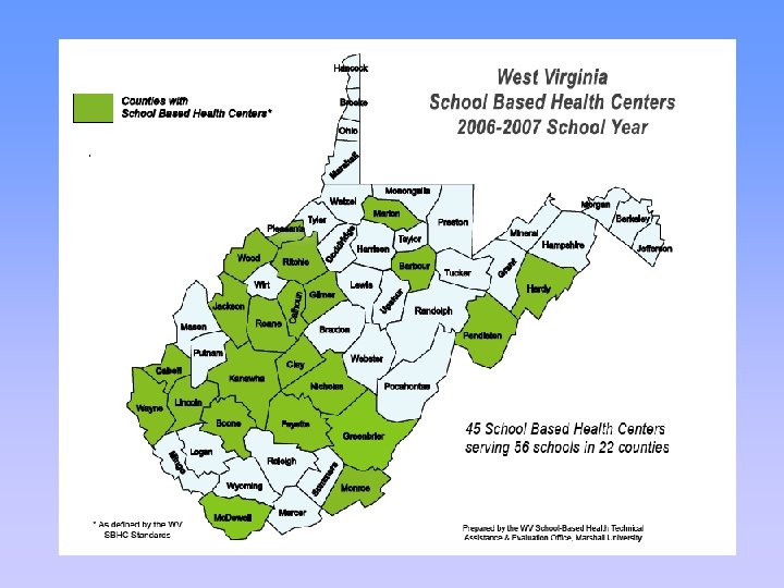 Yellow = new SBHC sites 