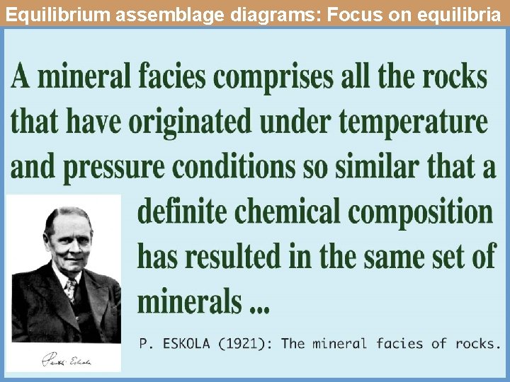 Equilibrium assemblage diagrams: Focus on equilibria 