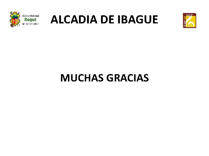 ALCADIA DE IBAGUE MUCHAS GRACIAS 