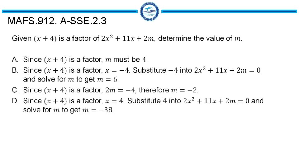 MAFS. 912. A-SSE. 2. 3 