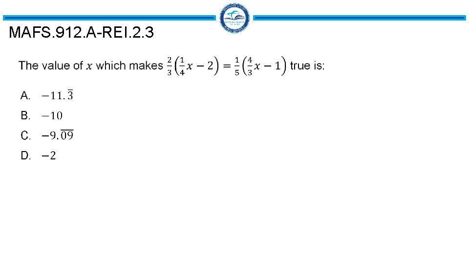 MAFS. 912. A-REI. 2. 3 