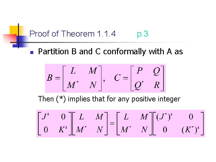 Proof of Theorem 1. 1. 4 n p. 3 Partition B and C conformally