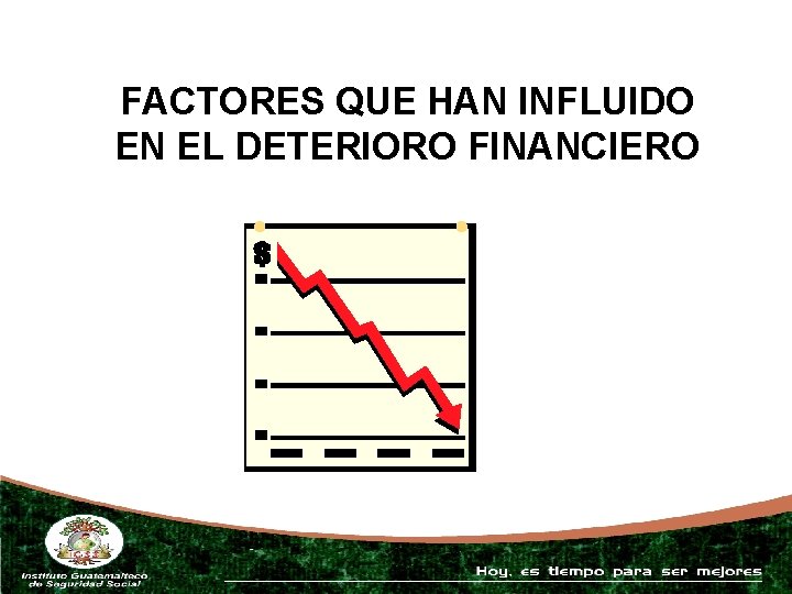 FACTORES QUE HAN INFLUIDO EN EL DETERIORO FINANCIERO 