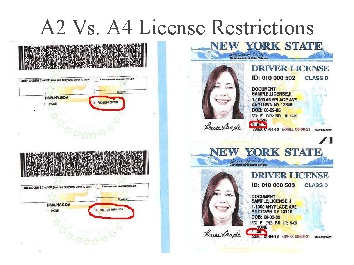 A 2 Vs. A 4 License Restrictions 5 