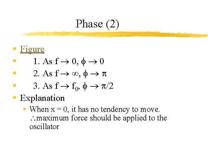 Phase (2) § Figure § 1. As f 0, 0 § 2. As f