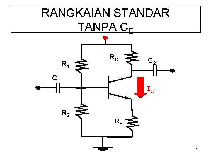 RANGKAIAN STANDAR TANPA CE R 1 RC C 2 C 1 IC R 2