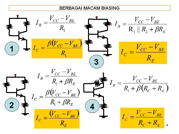 BERBAGAI MACAM BIASING 1 3 2 4 4 