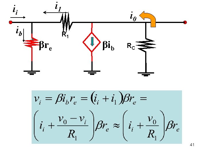 i 1 ii ib βre i 0 R 1 βib RC 41 