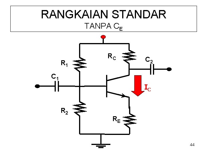 RANGKAIAN STANDAR TANPA CE R 1 RC C 2 C 1 IC R 2