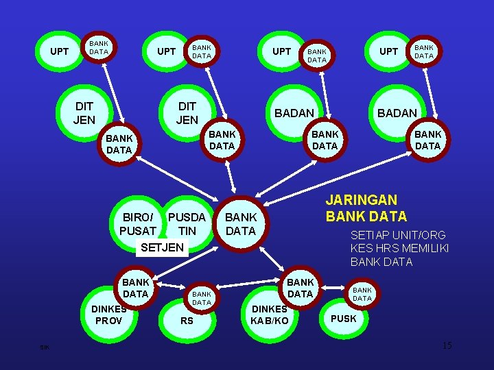 UPT BANK DATA UPT DIT JEN BADAN BANK DATA BIRO/ PUSAT PUSDA TIN DINKES