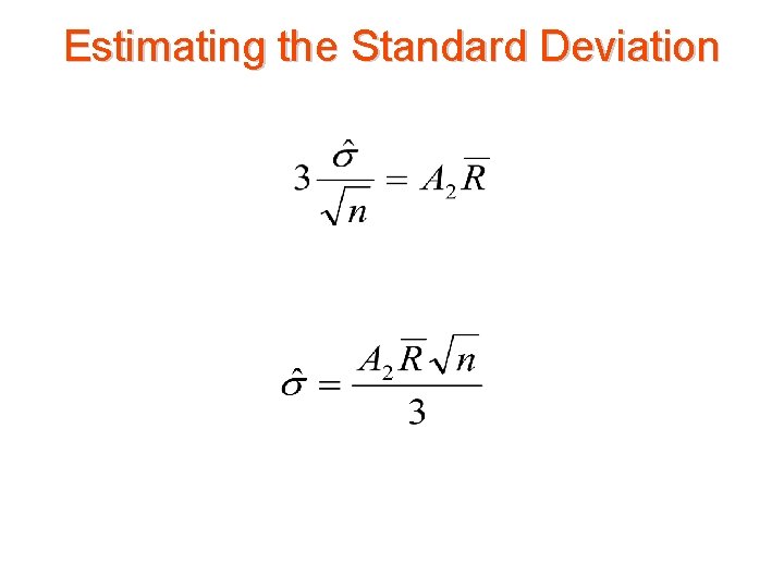 Estimating the Standard Deviation 