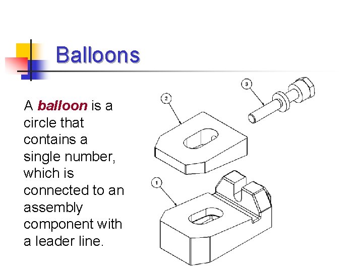 Balloons A balloon is a circle that contains a single number, which is connected