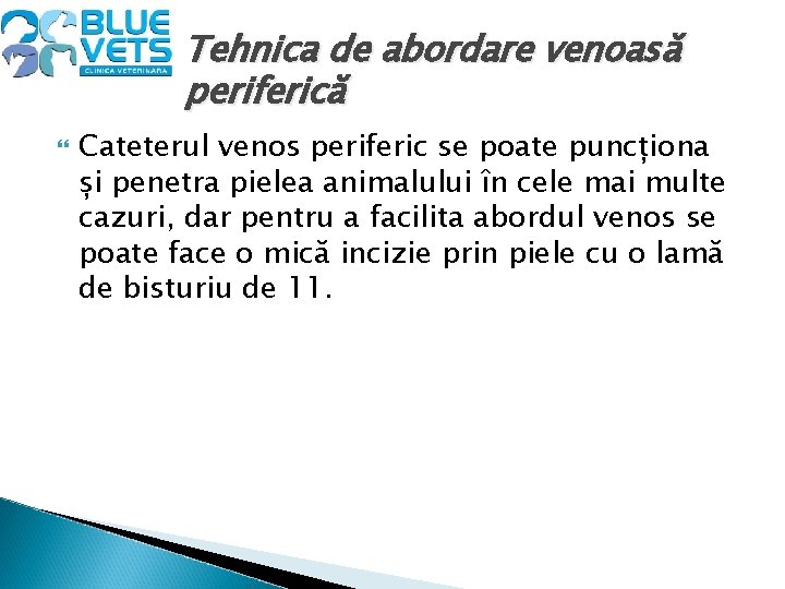 Tehnica de abordare venoasă periferică Cateterul venos periferic se poate puncționa și penetra pielea