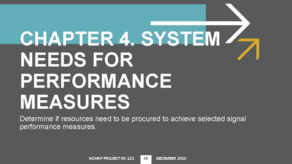 CHAPTER 4. SYSTEM NEEDS FOR PERFORMANCE MEASURES Determine if resources need to be procured