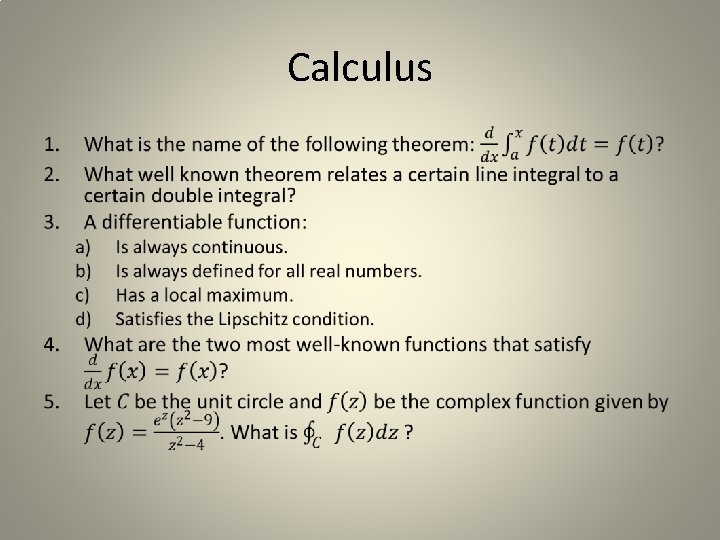 Calculus • 