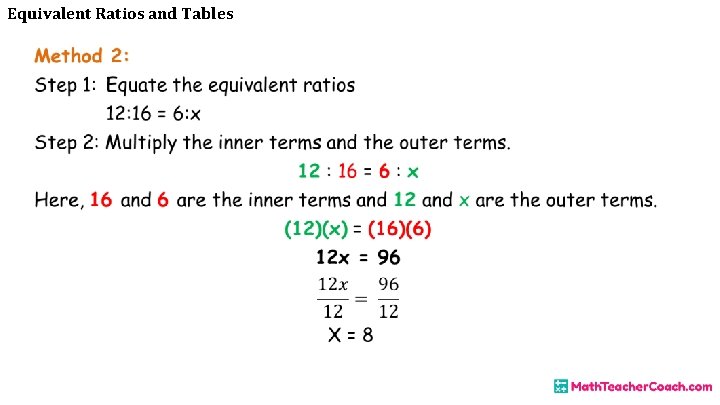 Equivalent Ratios and Tables 