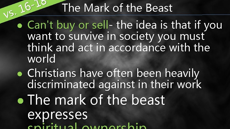 8 1 6 1 The Mark of the Beast. vs ● Can't buy or