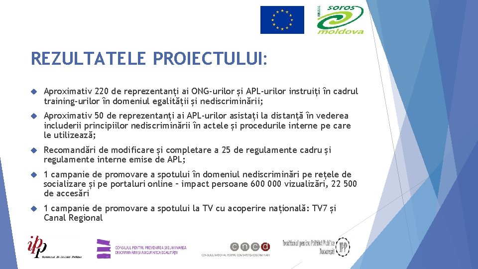 REZULTATELE PROIECTULUI: Aproximativ 220 de reprezentanți ai ONG-urilor și APL-urilor instruiți în cadrul training-urilor