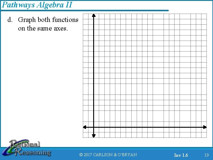 Pathways Algebra II d. Graph both functions on the same axes. © 2017 CARLSON