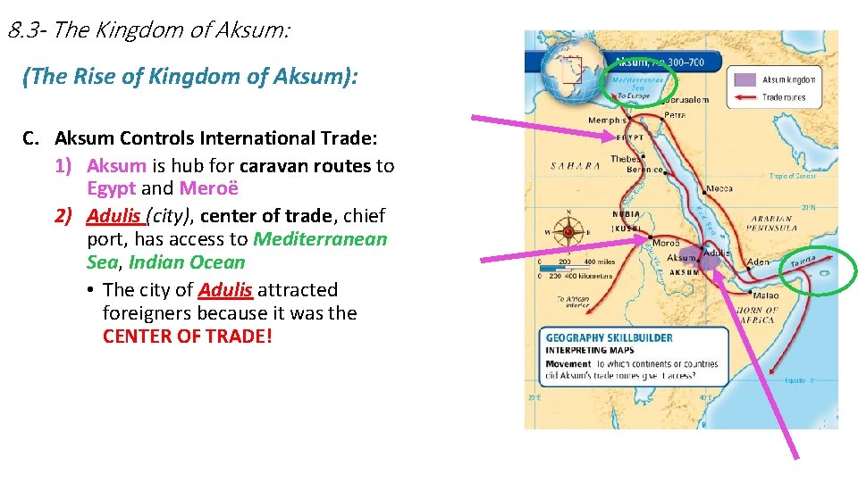 8. 3 - The Kingdom of Aksum: (The Rise of Kingdom of Aksum): C.