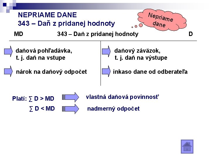 NEPRIAME DANE 343 – Daň z pridanej hodnoty MD - Nepri ame dane 343