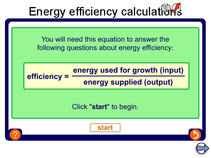 Energy efficiency calculations 