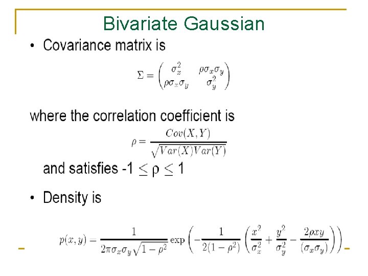 Bivariate Gaussian 
