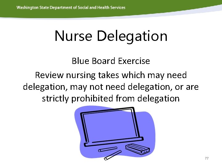 Nurse Delegation Blue Board Exercise Review nursing takes which may need delegation, may not