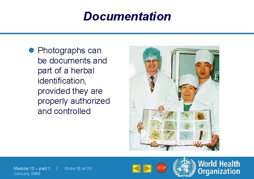 Documentation l Photographs can be documents and part of a herbal identification, provided they