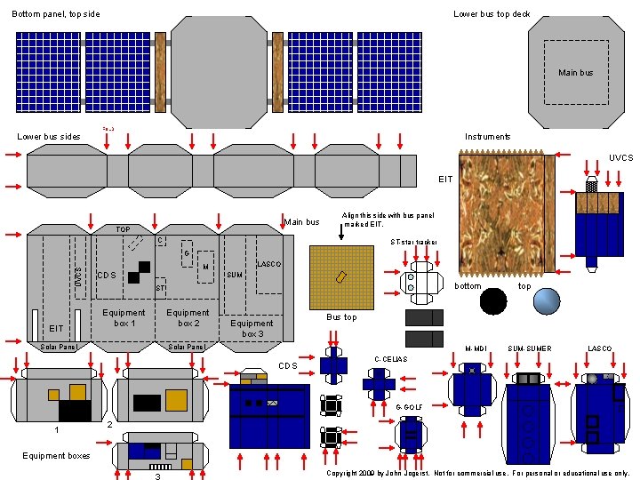 Bottom panel, top side Lower bus top deck Main bus Lower bus sides FOLD