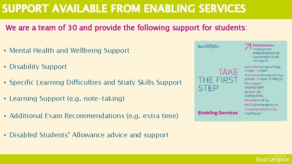 SUPPORT AVAILABLE FROM ENABLING SERVICES We are a team of 30 and provide the