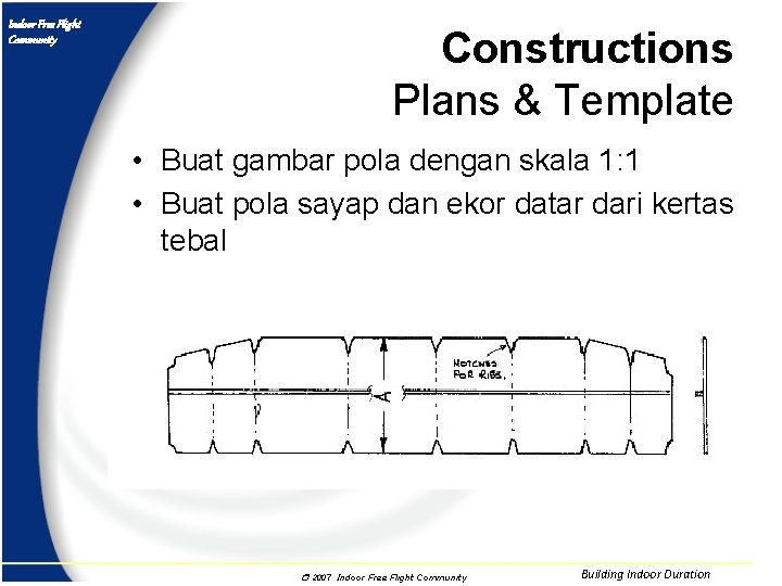 Indoor Free Flight Community Constructions Plans & Template • Buat gambar pola dengan skala