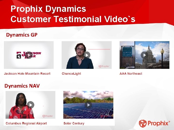 Prophix Dynamics Customer Testimonial Video`s Dynamics GP Dynamics NAV 