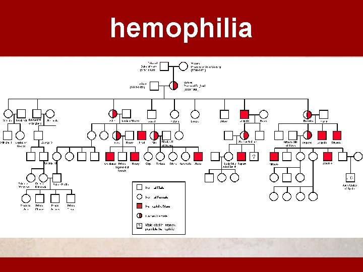 Sex-linked hemophilia inheritance 