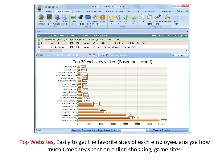 Top Websites, Easily to get the favorite sites of each employee, analyse how much